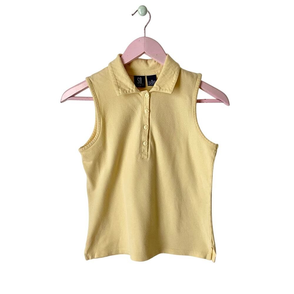 Butter Yellow Polo Tank Top